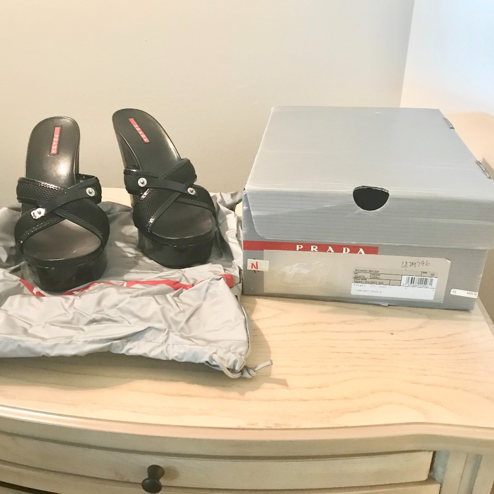 Prada Wedge Slides